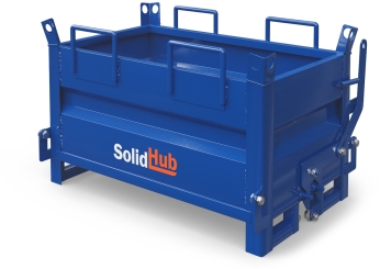 Bodemklepcontainer KBB300 voor vorkheftrucks, vulvolume 200 l, SolidHub 