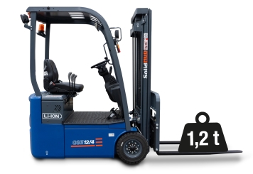 LI-ION Elektrische Heftruck GSE12/4 incl. lader, laadvermogen 1.200 kg, SolidHub 