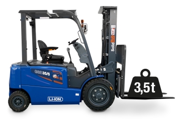 LI-ION elektrische vorkheftruck GSE35/5 incl. 380 V /  snellader, laadvermogen 3.500 kg, SolidHub 