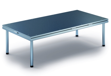2 m x 1 m Mobiel podium EBM850/2, 605 mm hoog, 1 x modules, 850 kg max. belasting 