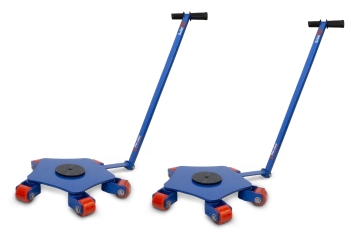 2 x transportroller TFW-L6000, max. belasting 6.000 kg, 360° zwenkbaar, incl. trekstang, SolidHub 