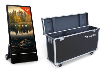 Digitale outdoor reclame scherm DAO-LCD43E incl. transportbox, 43 in met batterij, Android 13, TecMaschin 