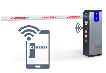 Automatische elektrische slagboom, slagboom voor parkeergarage ES3500-A met app-bediening en crashbescherming, TecMaschin 