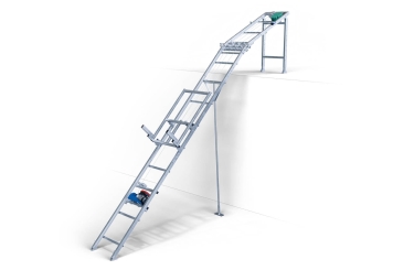 Ladderlift / daklastlift DDA200/12 incl. valbeveiliging, max. belasting 200 kg, rail lengte 12 m, SolidHub 