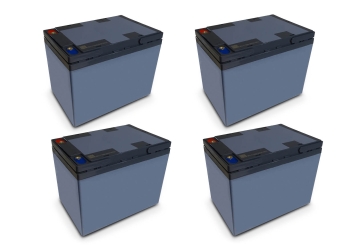 4 x Batterij voor AKM80-1, 12 V/58 Ah, wipeket
