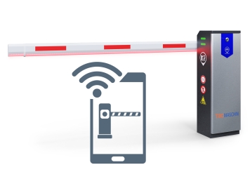 Automatische elektrische slagboom, slagboom voor parkeergarage ES3500-A met app-bediening en ledverlichting, TecMaschin 