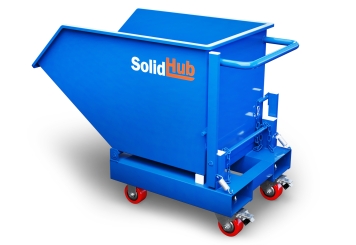 Kiepbak / Kantelbak MK287 met wielen, 600 mm x 1.155 mm x 850 mm, 287 l volume, SolidHub 